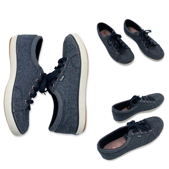 Keds Shoes - Keds Center III Tie Casual Show Dream Memory Foam Womens 8 Blue